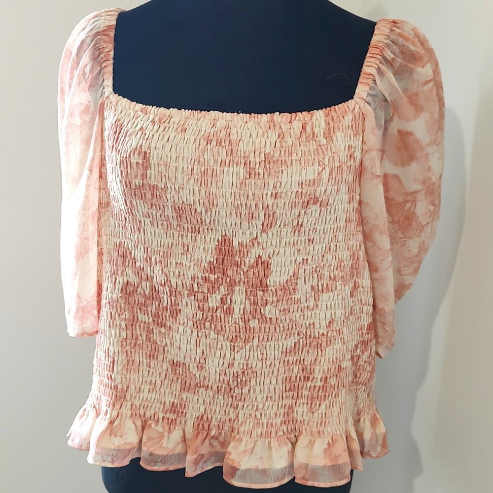 Express women's floral pink blouse XL